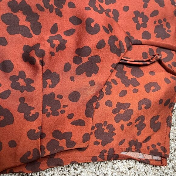 NWT a new day brown leopard prints tank top Size Small #73 - Picture 5 of 7